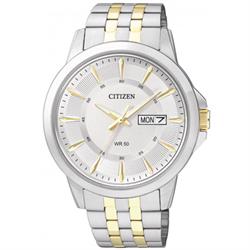 Image of mat rustfri stål quartz med Eco-Drive Herre ur fra Citizen, BF2018-52A